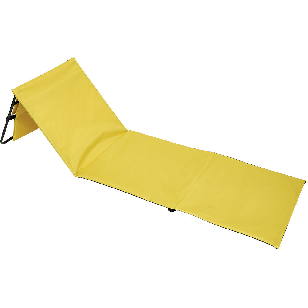 Matelas dossier de plage pliant Funky 153x51xH41cm jaune