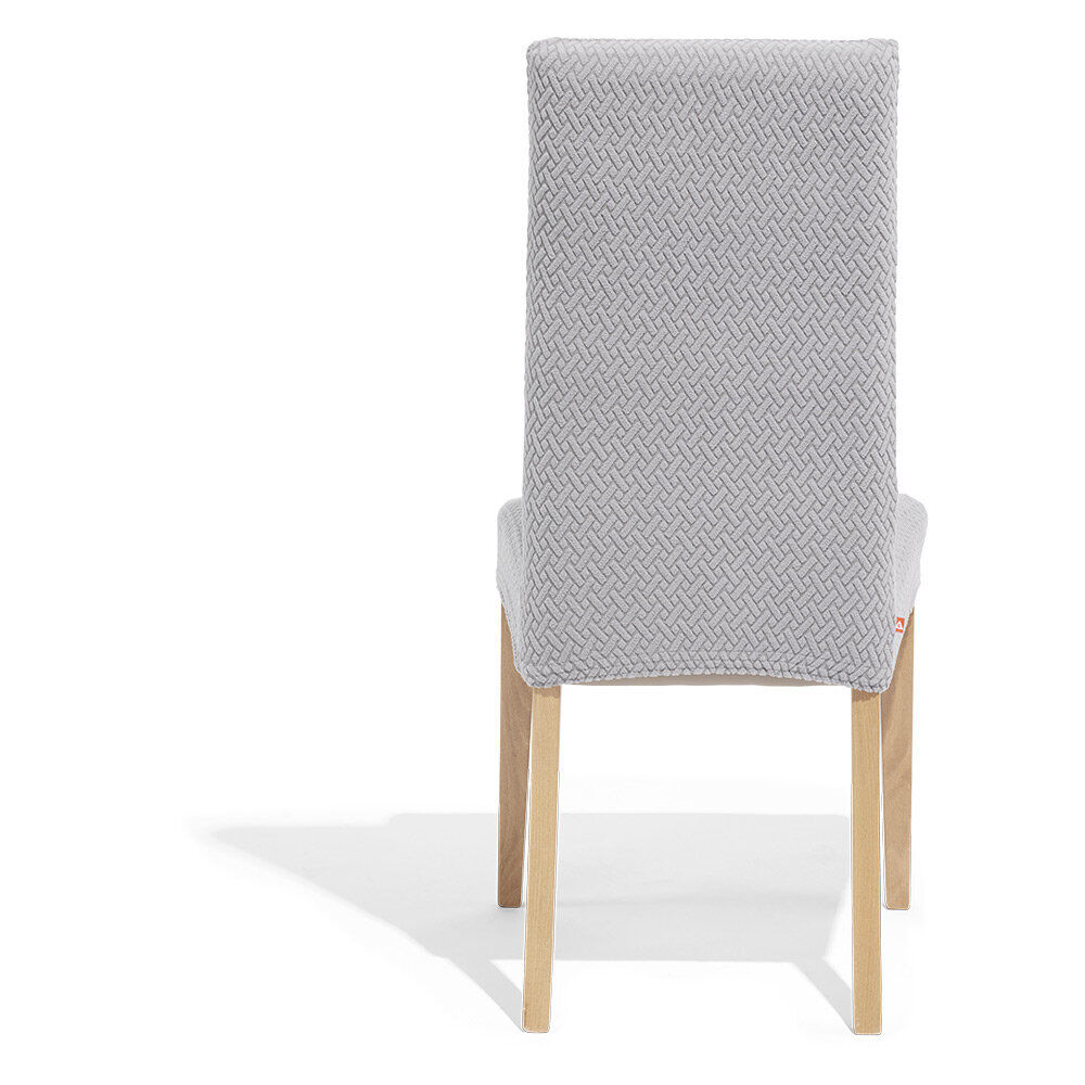 Lot de 2 housse de chaise polyester gris 45xH45x40cm
