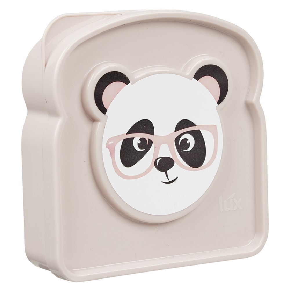 Boîte à goûter enfant design panda bleu ou rose