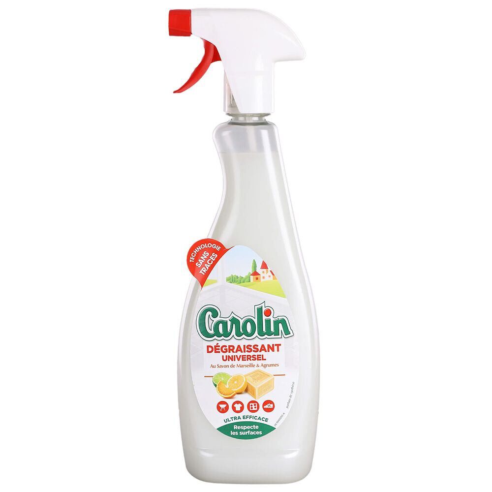 Spray nettoyant Carolin 750 ml au savon de marseille et agrumes