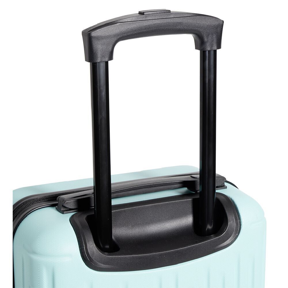 Valise cabine rigide trolley 4 roulettes 26L bleu clair