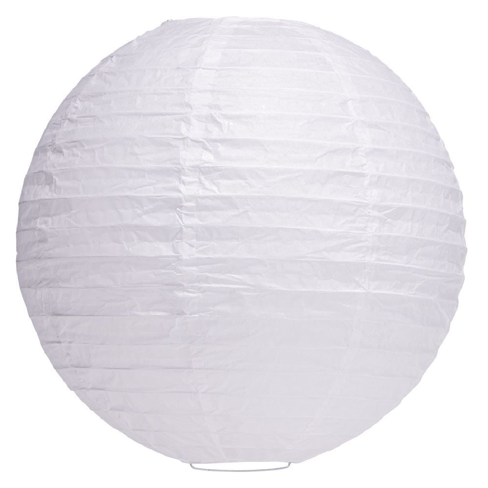 Suspension boule chinoise papier blanc - Ø30xH28cm