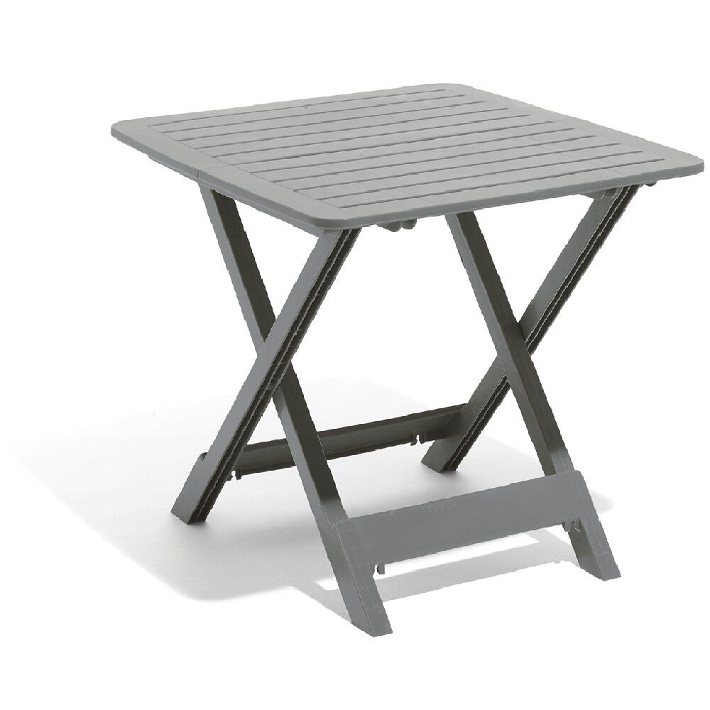 Table de jardin 2 personnes pliante plastique gris Relax