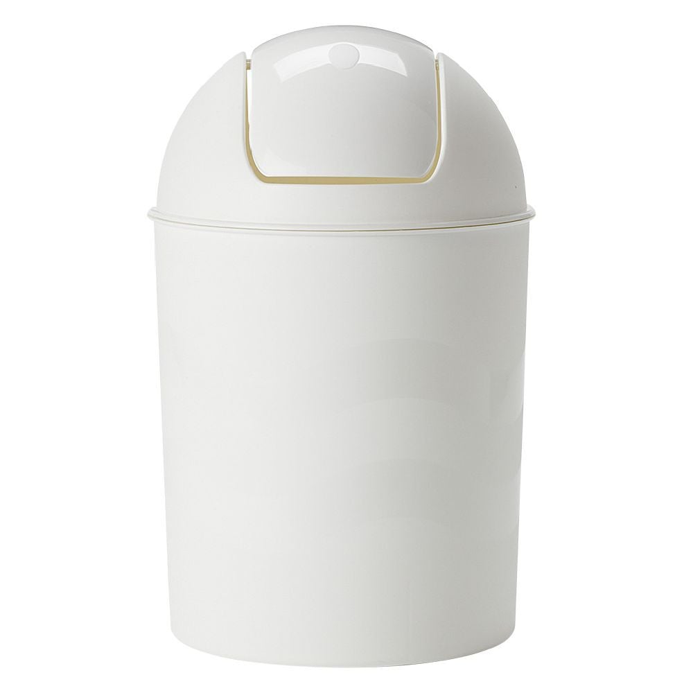 Poubelle de salle de bain en plastique blanc 6L