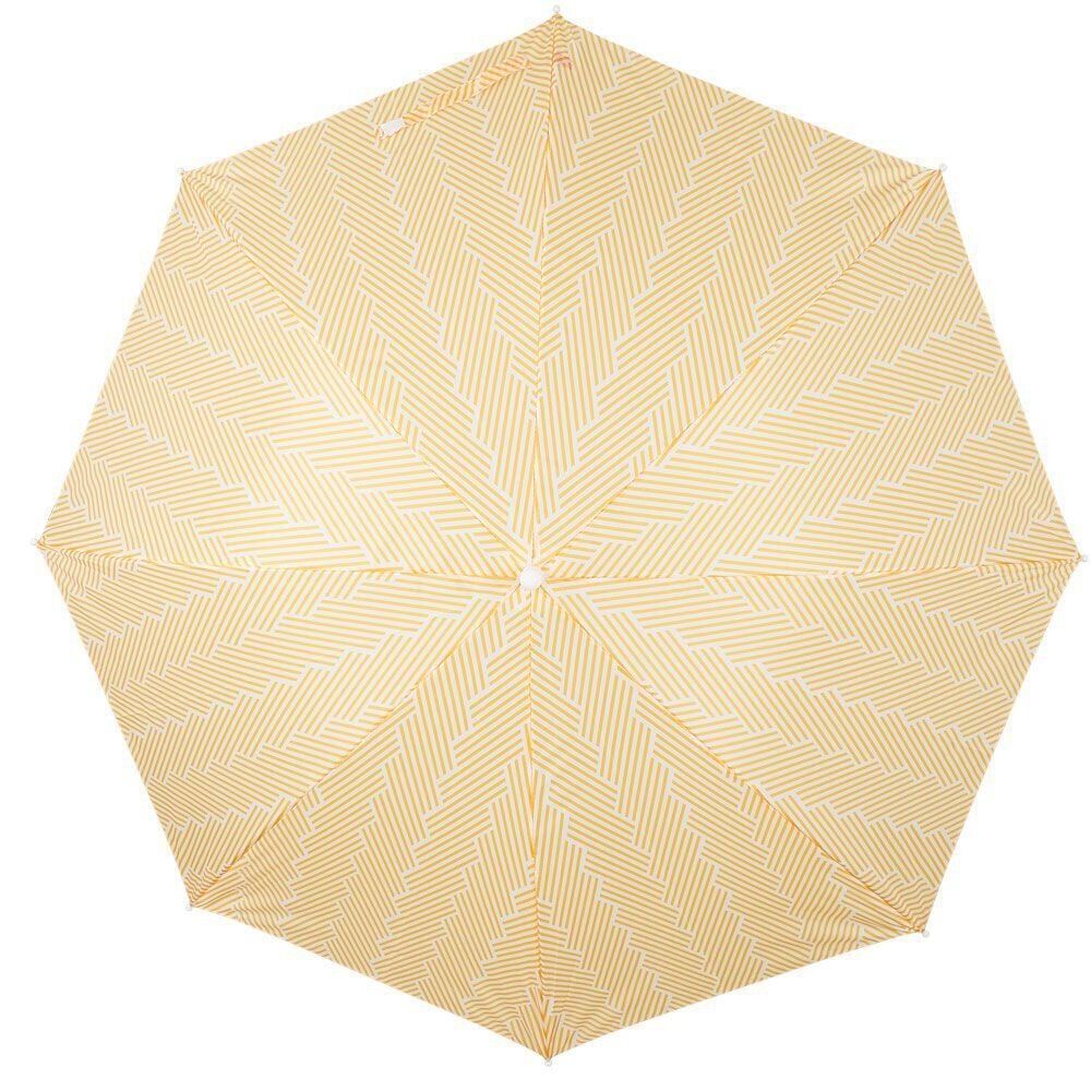 Parasol de plage à clipser Funky jaune Ø106xH85cm