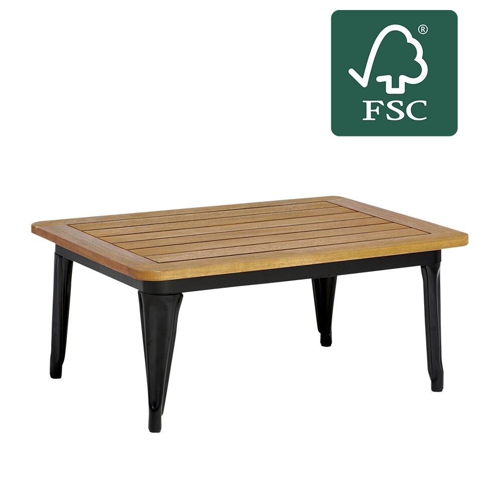 Table basse de jardin Fabrik métal et bois certifié FSC®