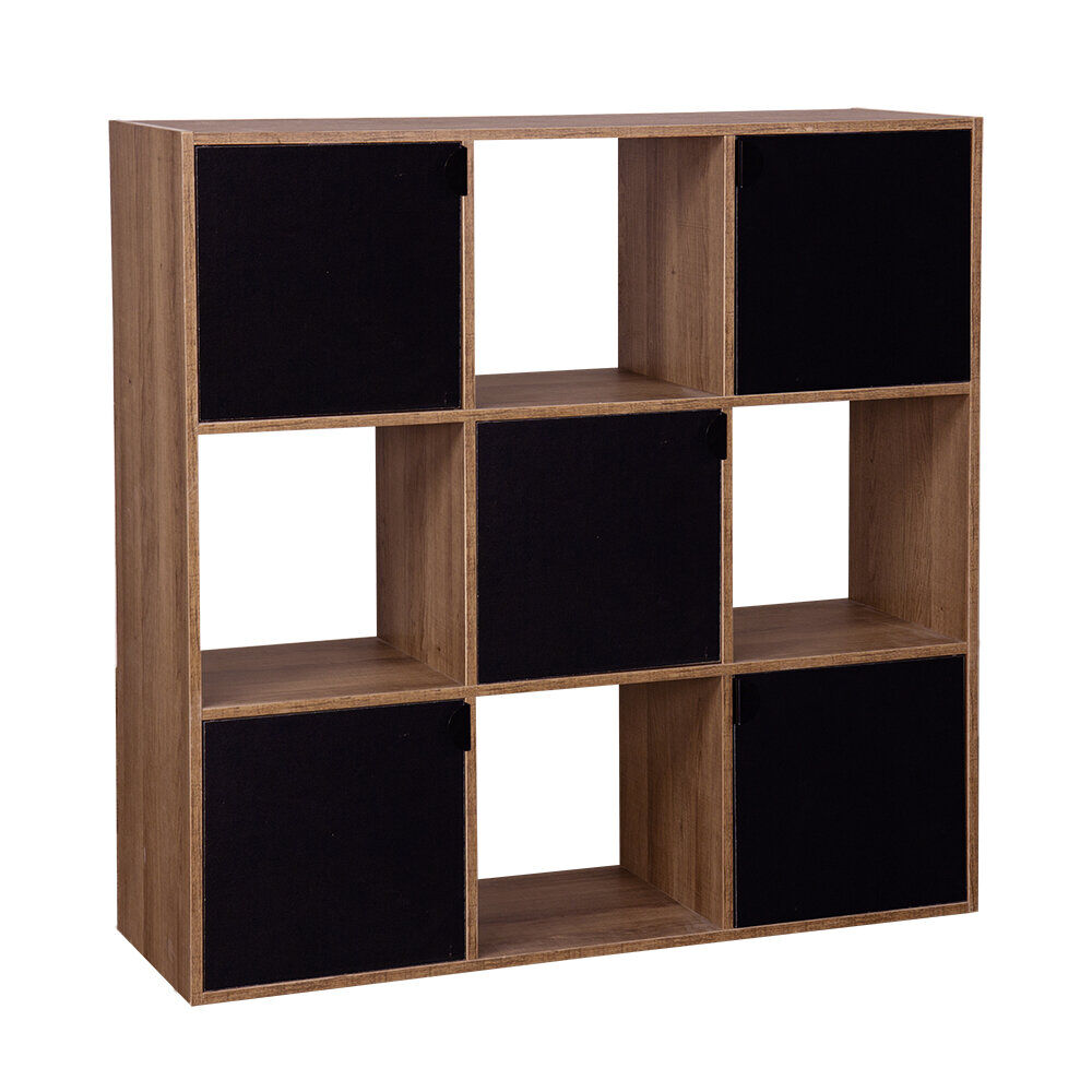 Étagère Adam MDF noire 9 cubes 90xH90x29,5cm