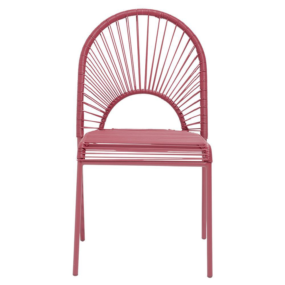 Chaise de jardin Urban métal résine rouge