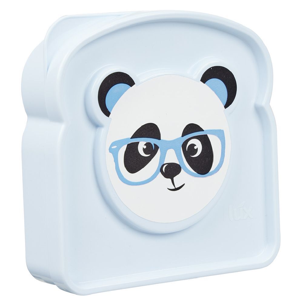 Boîte à goûter enfant design panda bleu ou rose