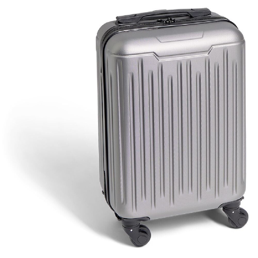 Valise cabine low cost 26L avec 4 roues amovibles gris H51cm