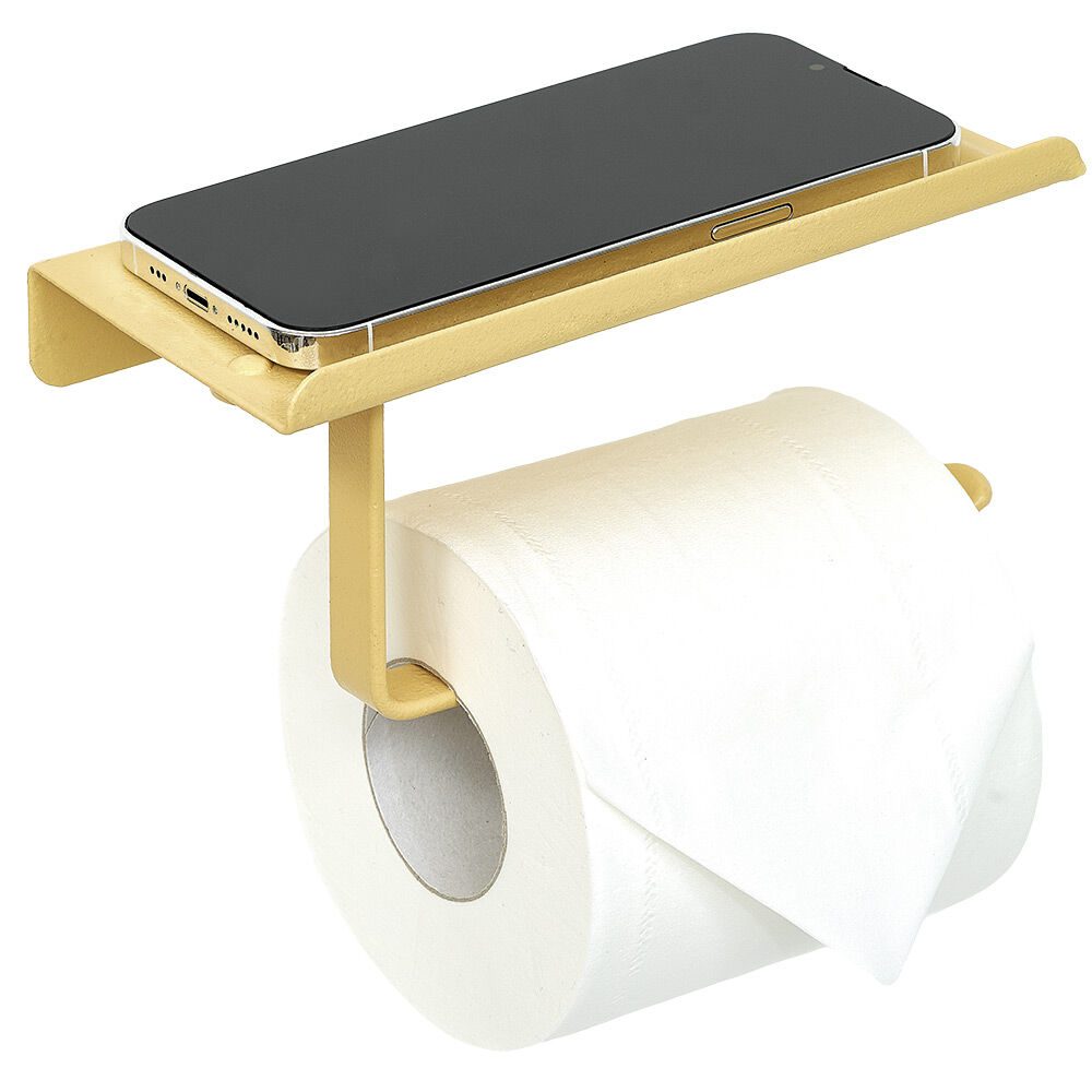 Dérouleur papier WC inox jaune Sunflow à visser ou coller 17,4x9xH8cm