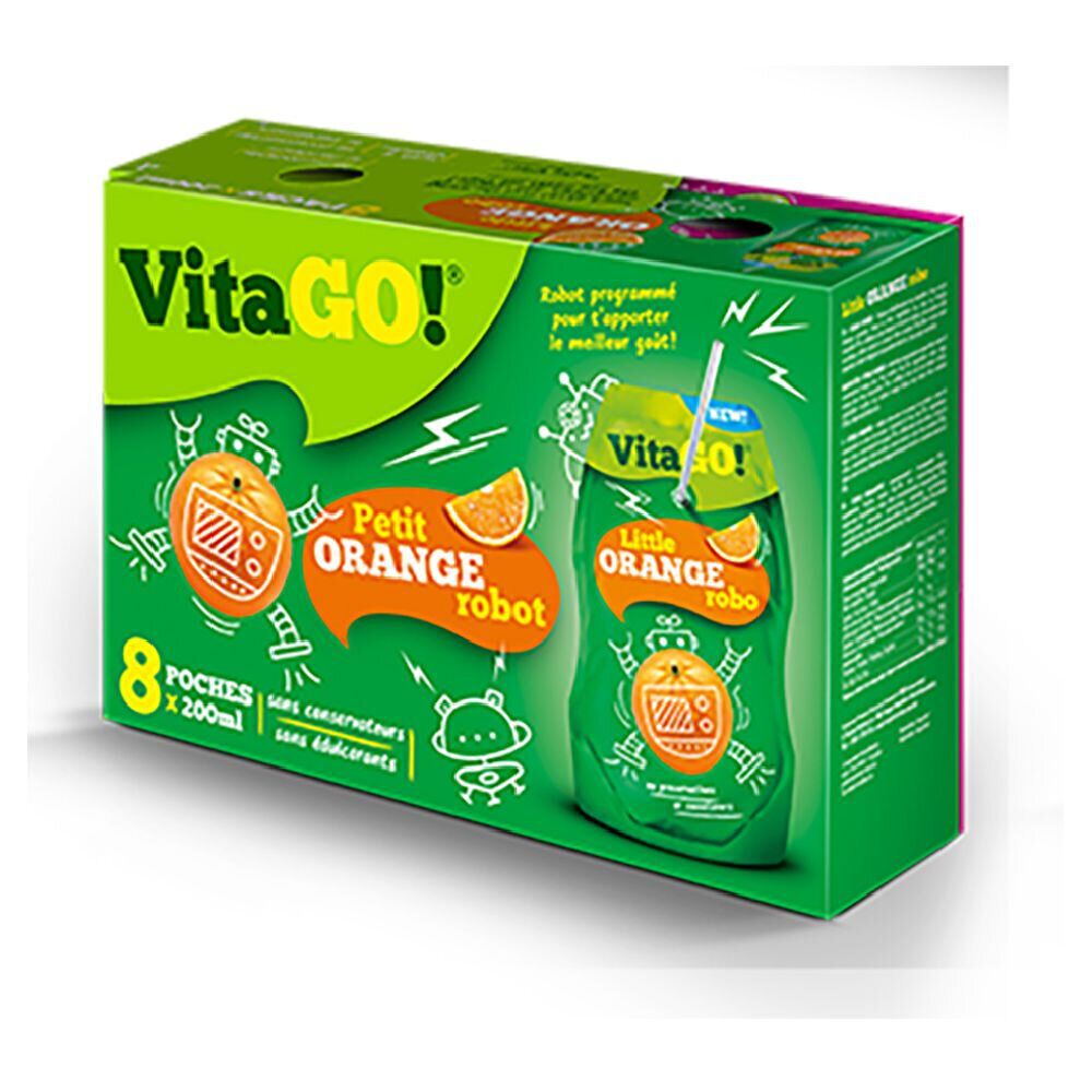 Boisson orange Vitago 20cl x8