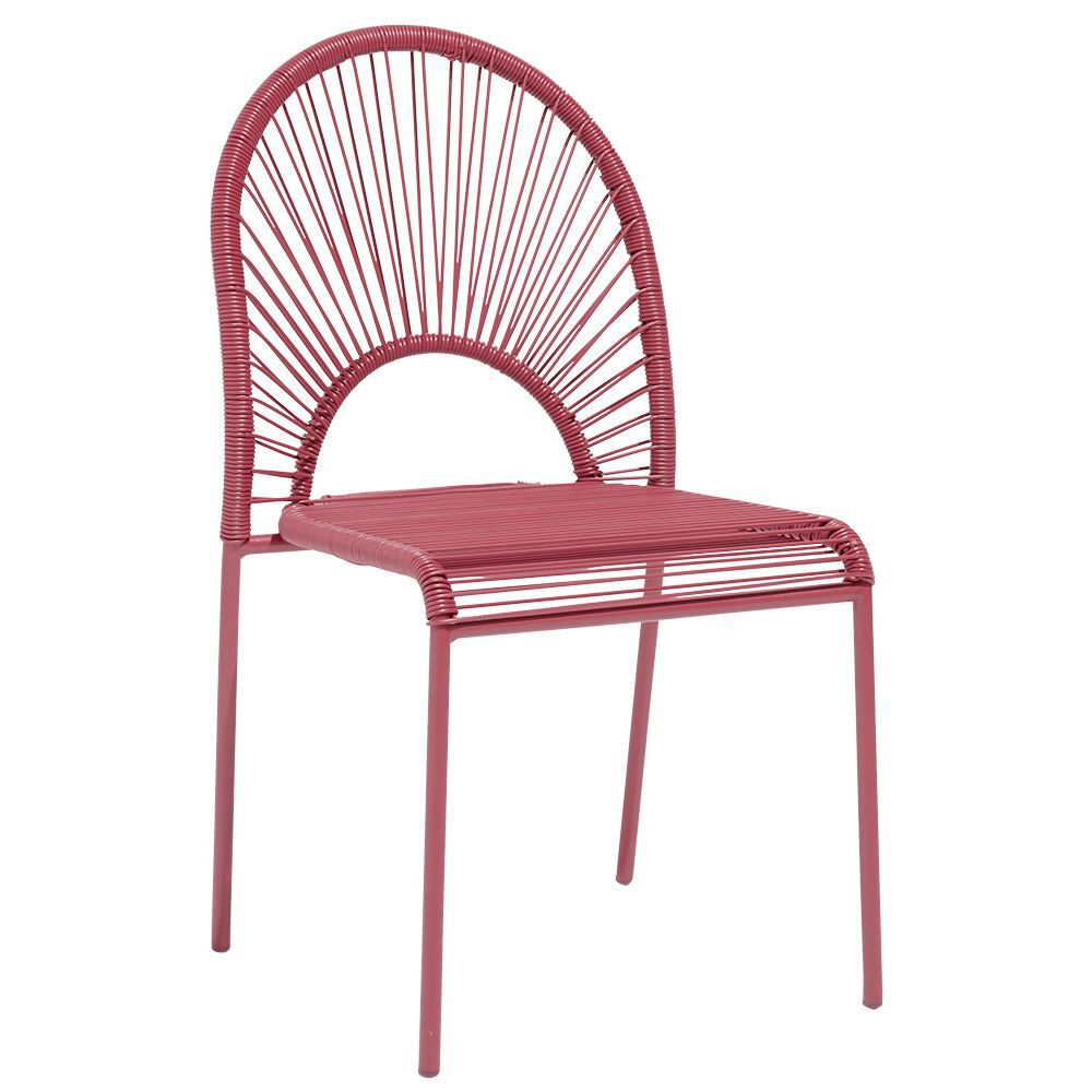 Chaise de jardin Urban métal résine rouge