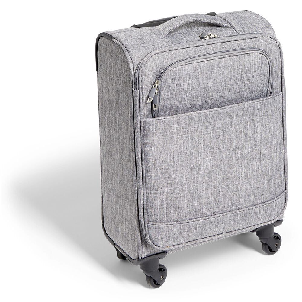 Valise cabine souple 30L polyester gris 35x21,5xH55cm