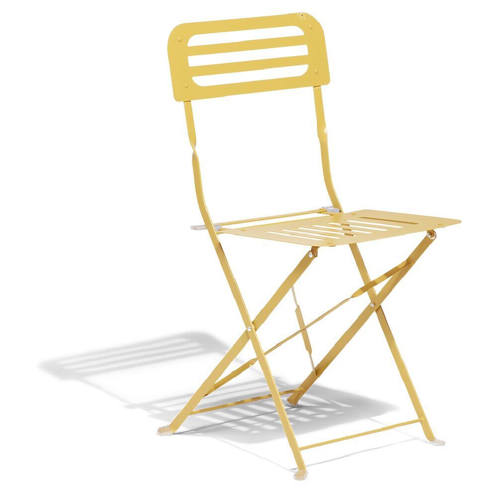 Chaise de jardin Rio pliante métal jaune 41x45xH82cm