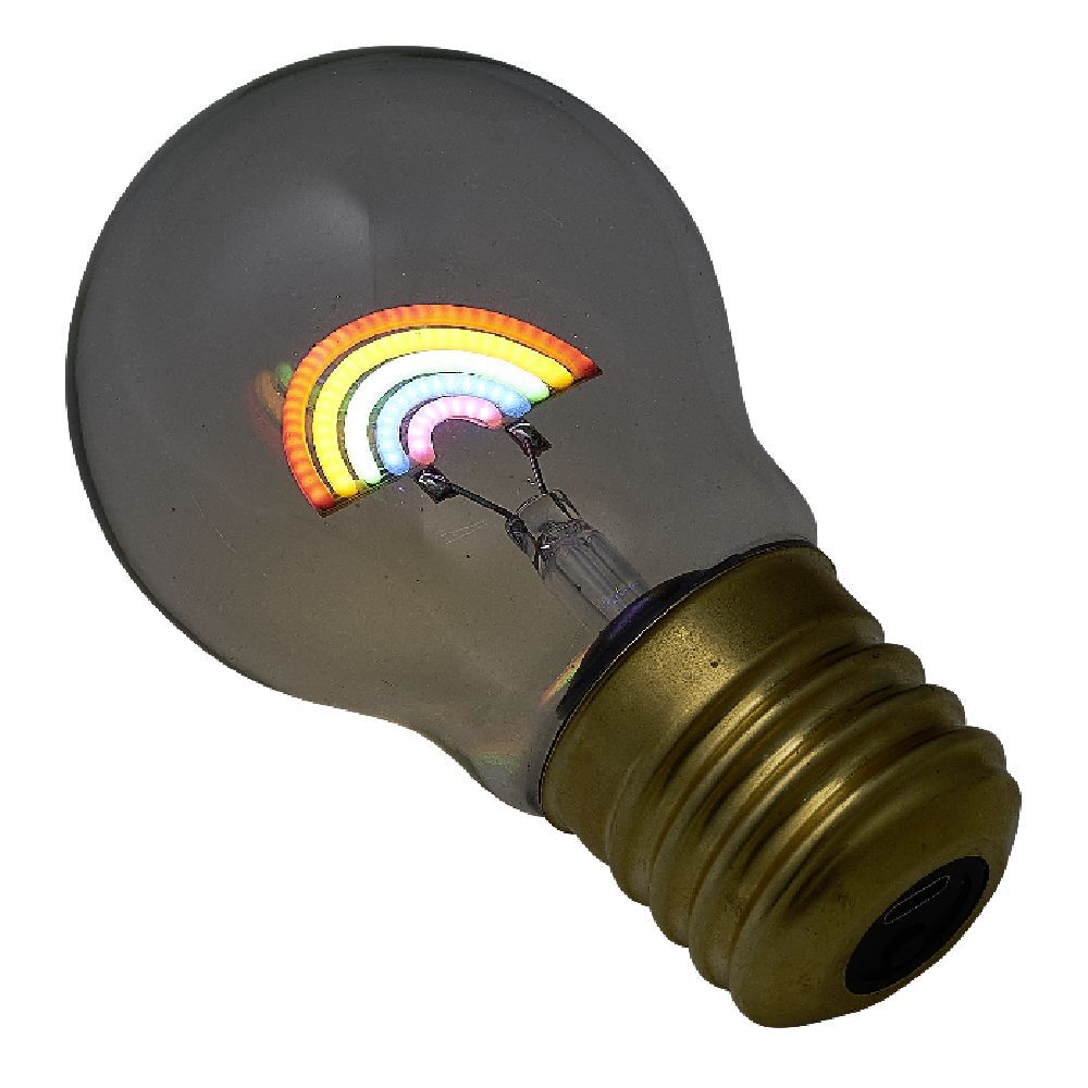 Ampoule USB rechargeable filament LED arc-en-ciel multicolore Ø7xH12cm