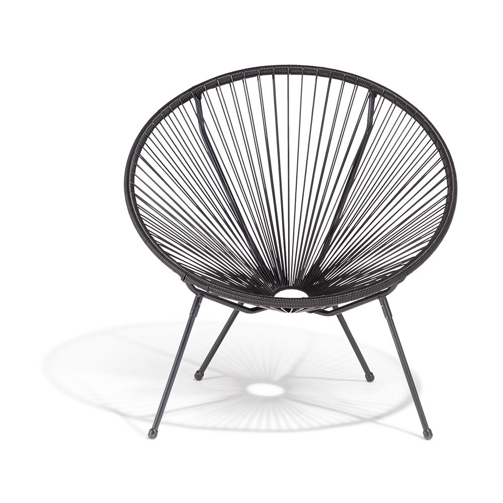 Fauteuil de jardin métal et fil de résine Urban noir