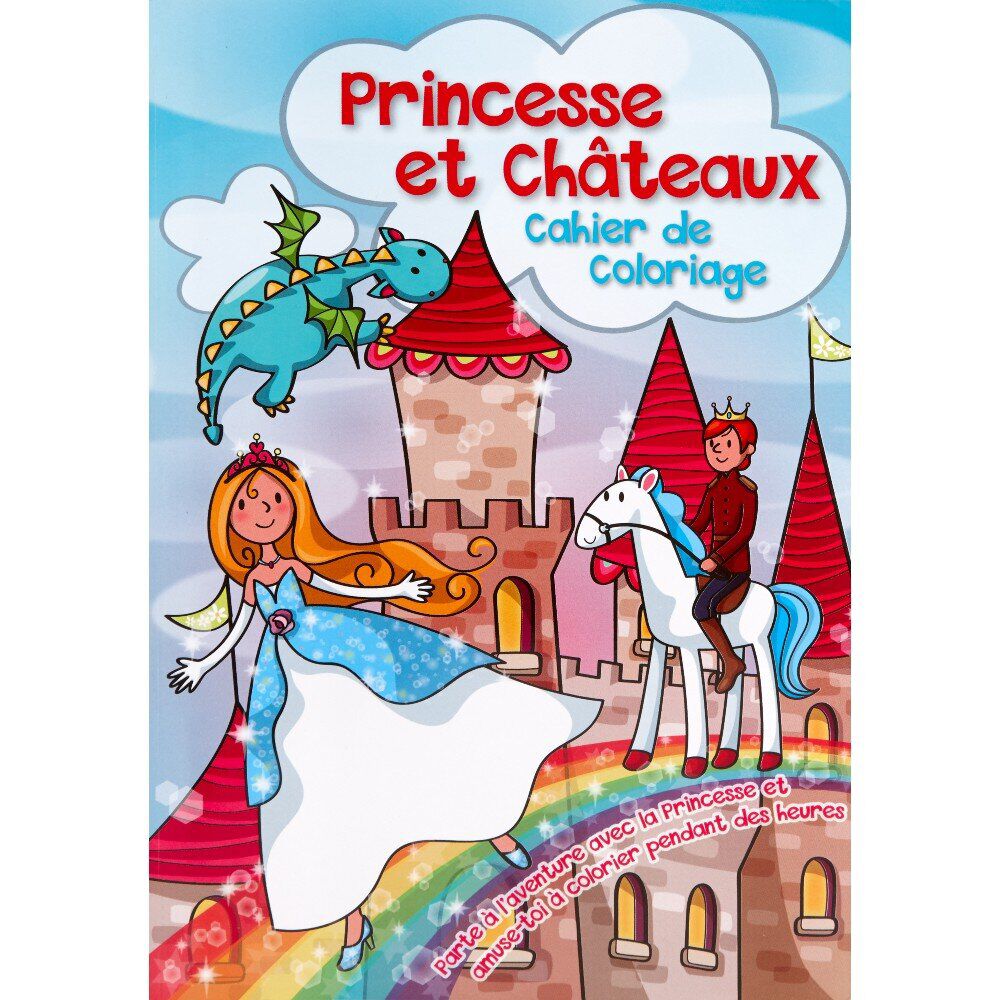 Cahier de coloriage A4 fille et princesse - 44 pages