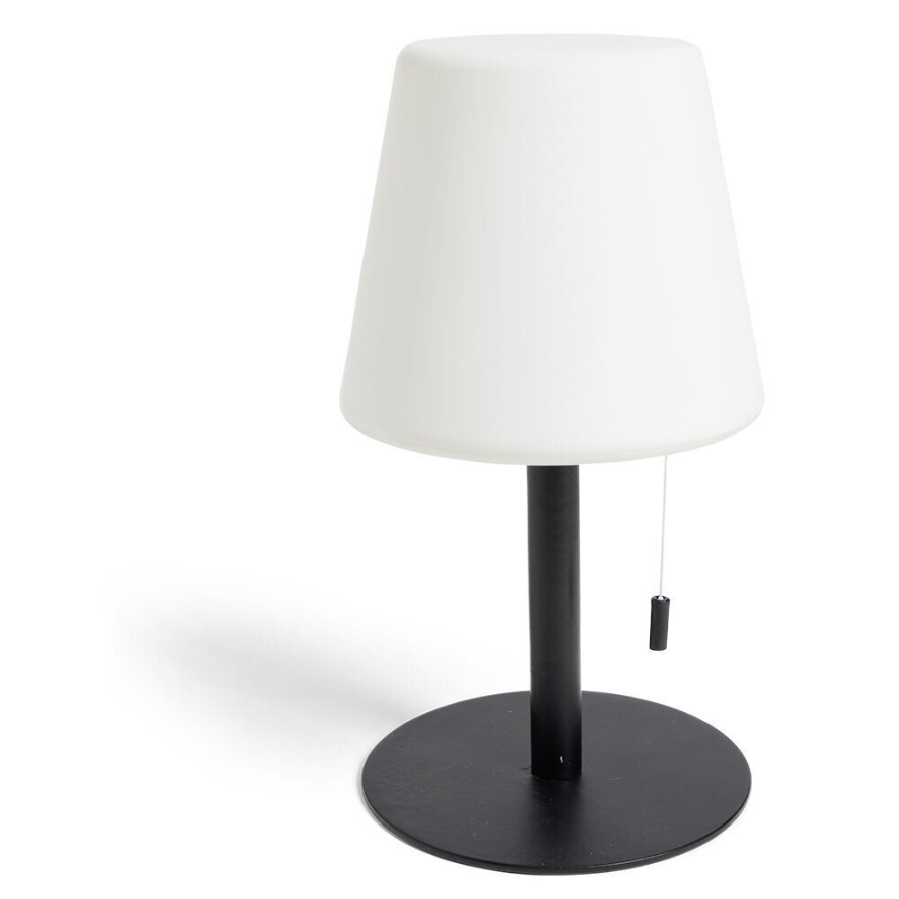 Lampe LED à tirette en polypropylène noir et blanc Ø15,5cm