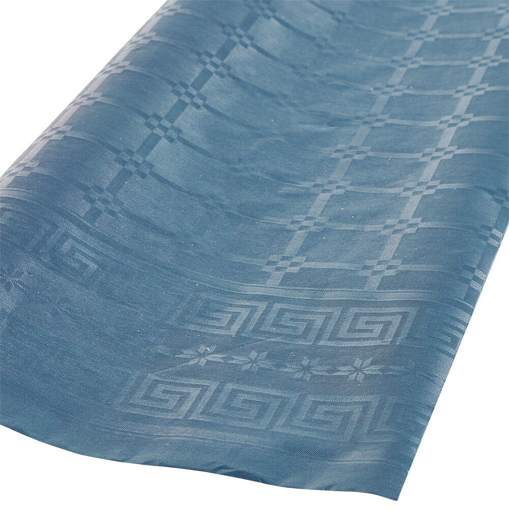 Nappe damassée bleu canard en papier 6 m