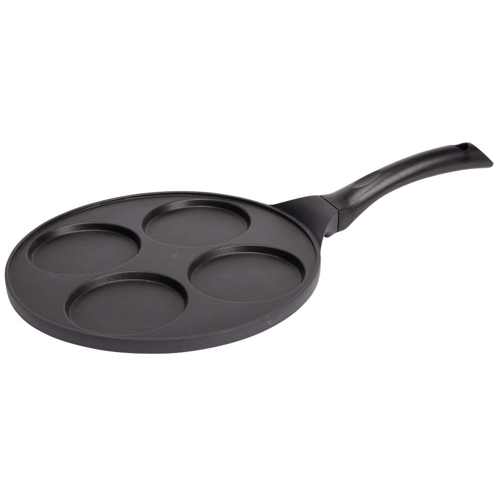 Poêle 4 pancakes anti adhérente aluminium noir