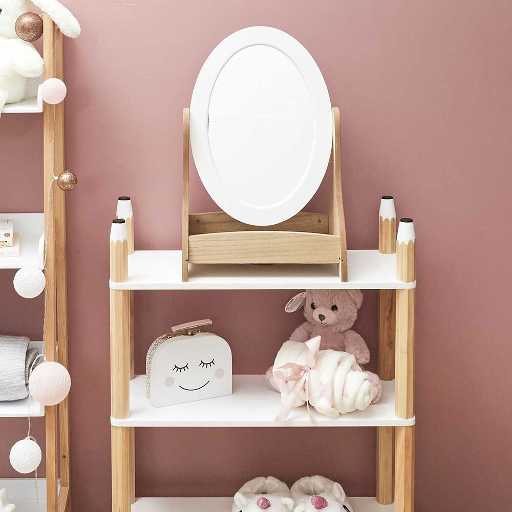 Miroir coiffeuse enfant Bella en bois 32x24xH49cm