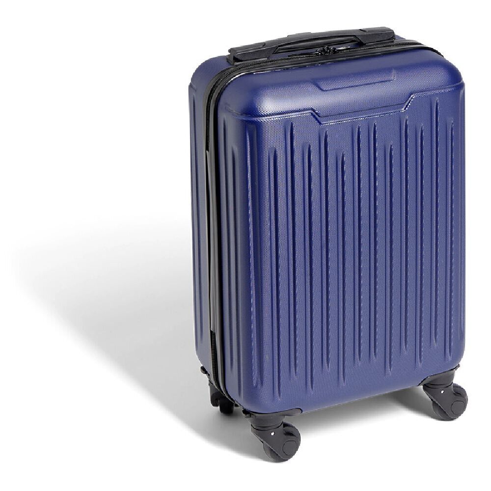 Valise cabine low cost 26L avec 4 roues amovibles bleu H51cm