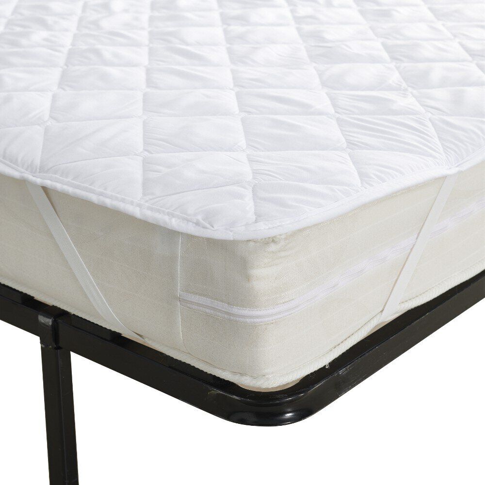 Surmatelas microfibre blanc fixation élastique