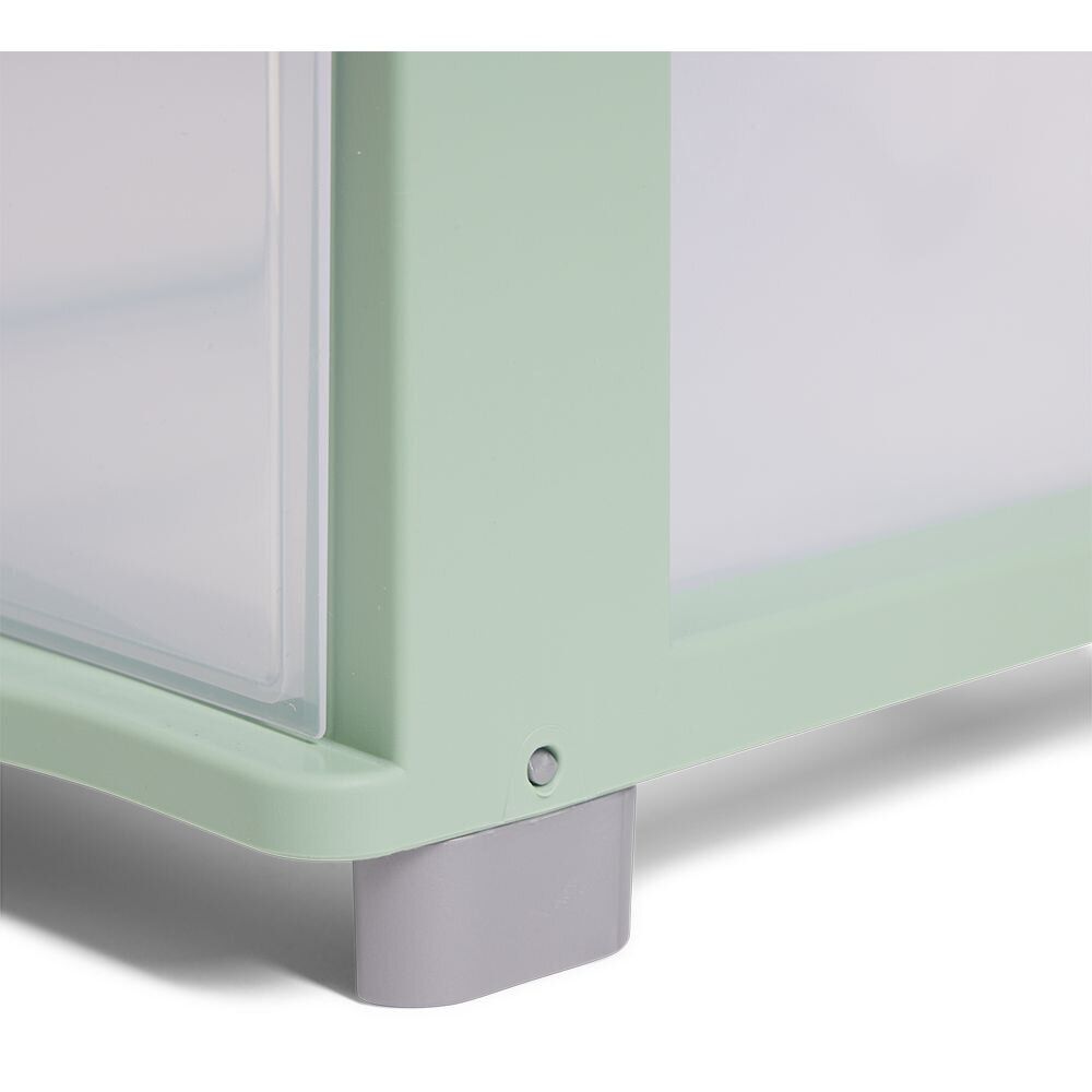 Tour de rangement à 5 tiroirs plastique transparent 27x37x103cm