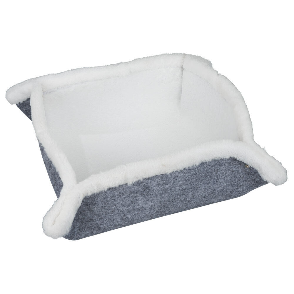 Panière modulable pour chat polyester gris et blanc 68x68cm