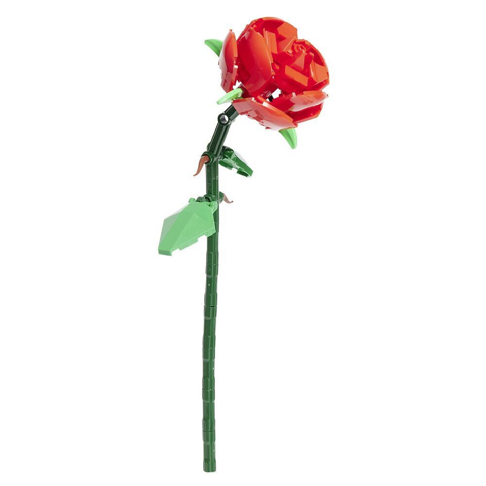 Rose fleur à construire H16cm 70 pièces - 4 modèles