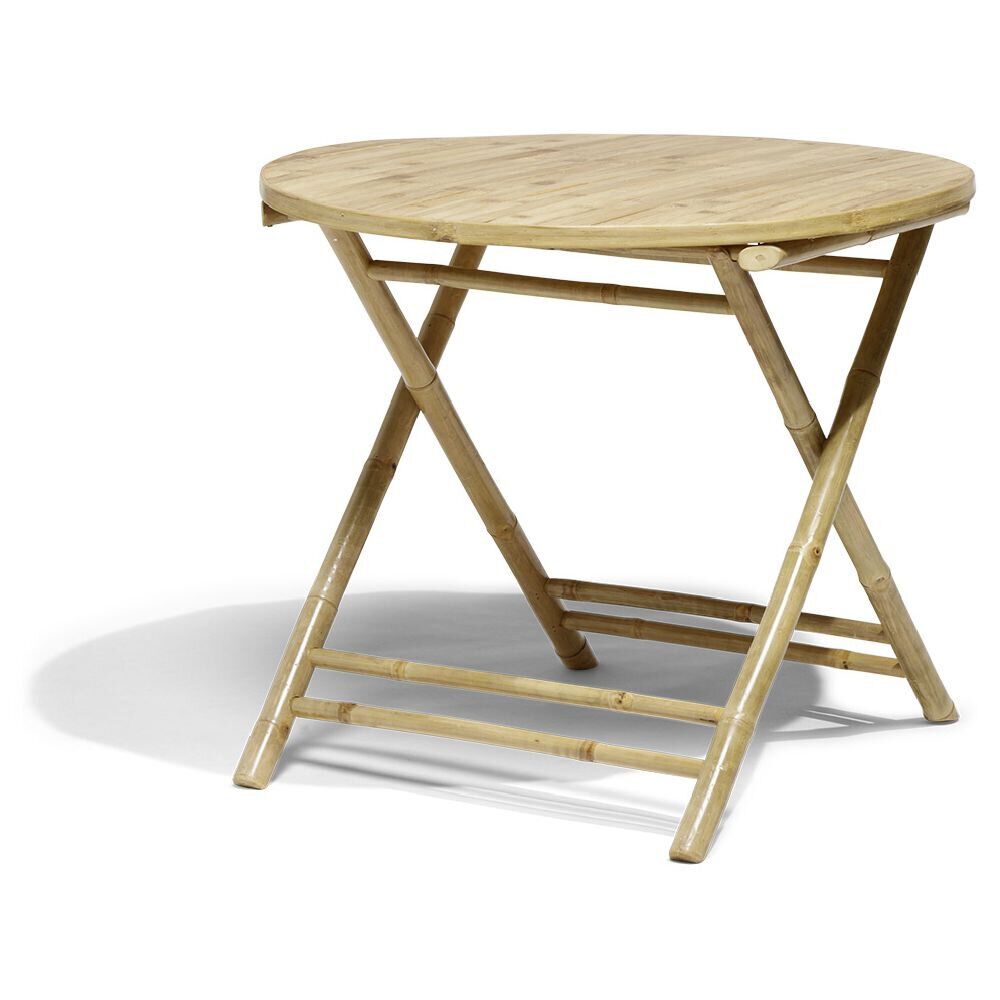 Table de jardin ronde en bambou Laos 2 personnes Ø90xH.75 cm