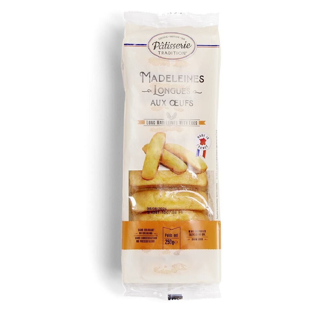 Madeleines longues natures aux oeufs 250g