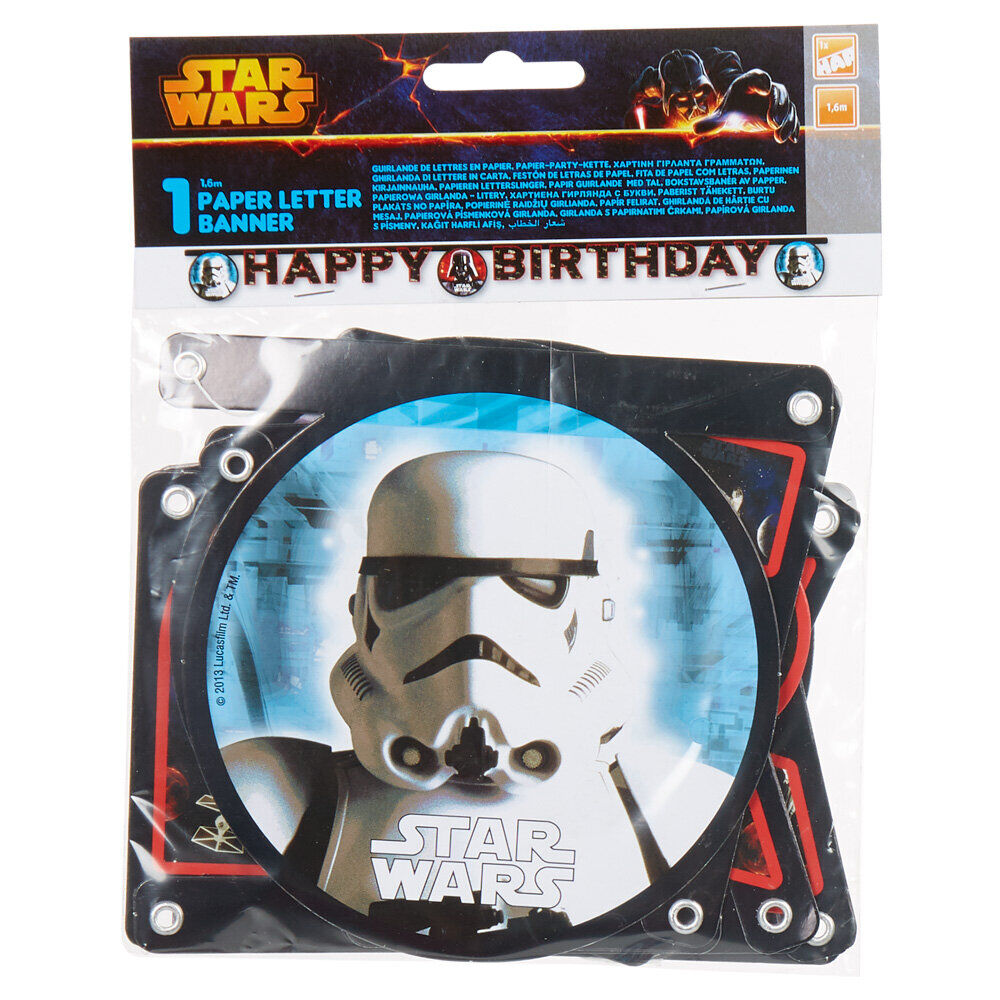 Bannière Happy Birthday Star Wars 1,6 m