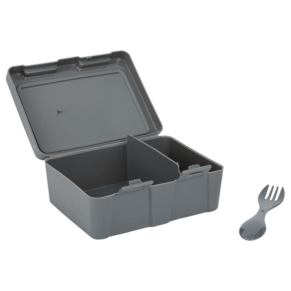 Lunch box à 2 compartiments - Boîte alimentaire en plastique gris 1L