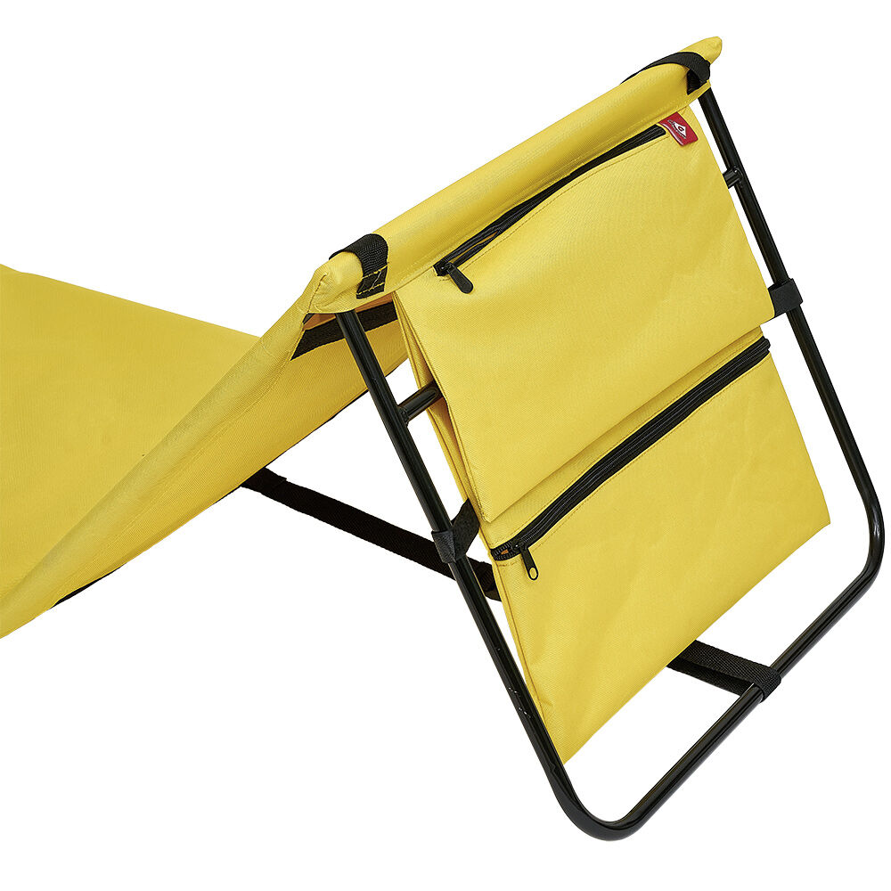 Matelas dossier de plage pliant Funky 153x51xH41cm jaune