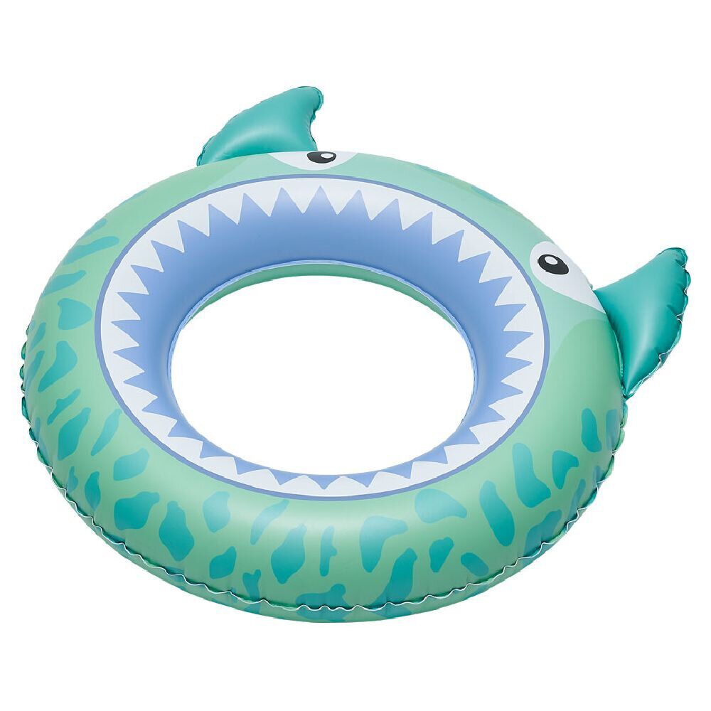 Bouée gonflable enfant requin bleu et vert Ø60cm