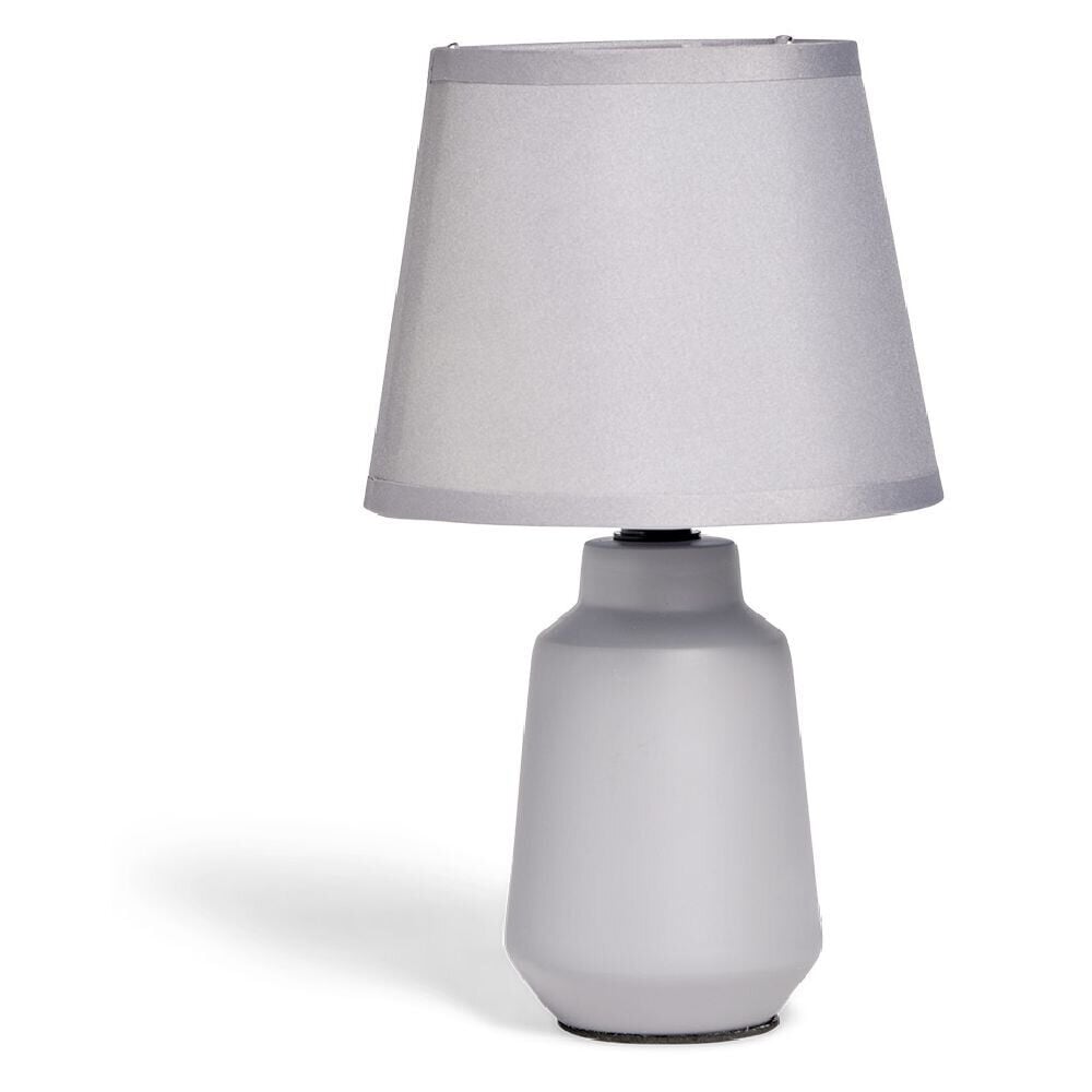 Lampe à poser en céramique avec abat-jour tissu gris Ø14,2xH24,5cm