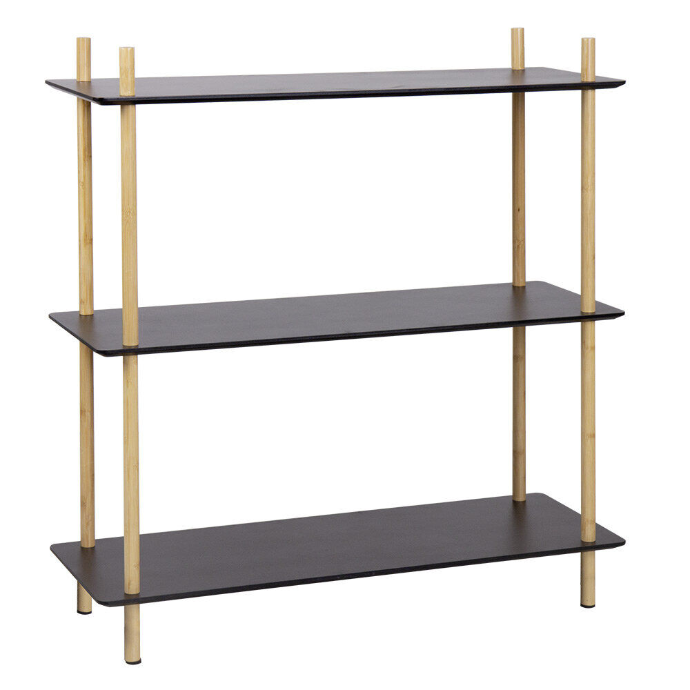 Étagère console Fuzo 3 niveaux bois 77x27xH.83 cm