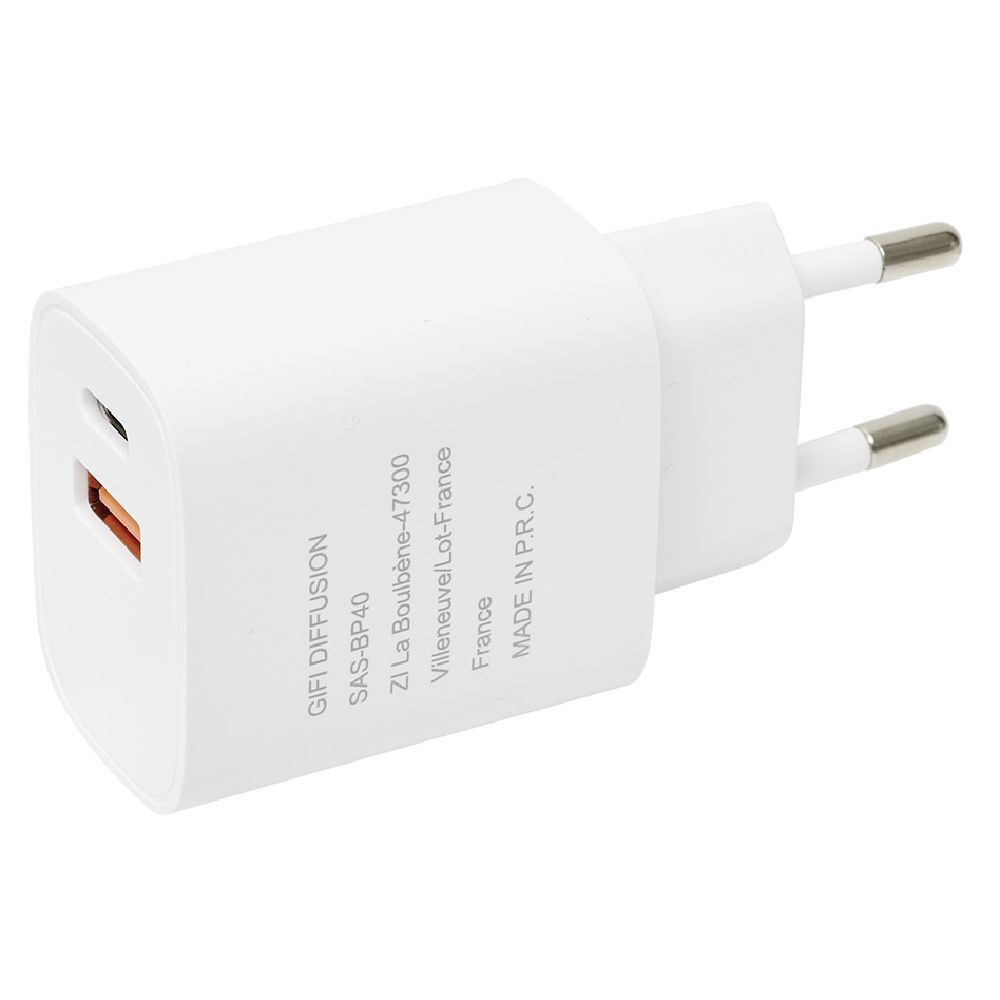 Chargeur USBC USB blanc