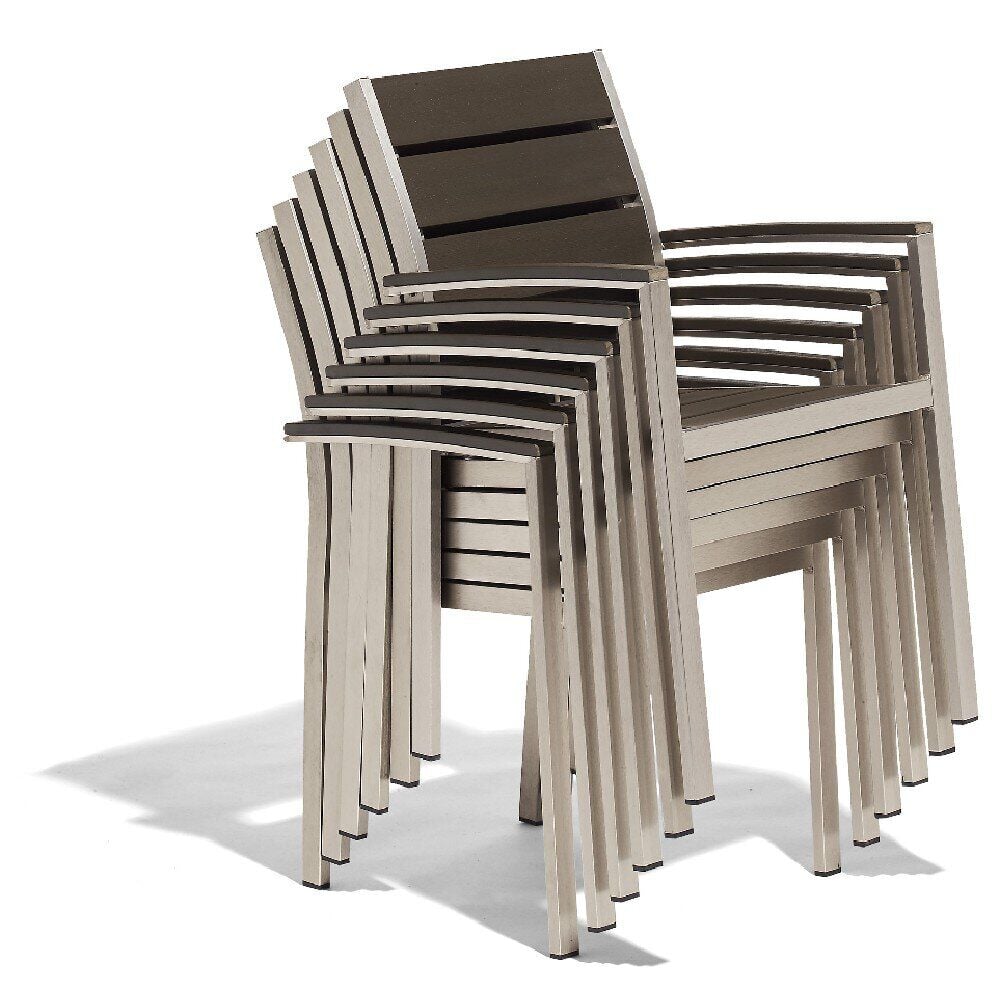 Ensemble Table Conviviale et 6 chaises aluminium composite