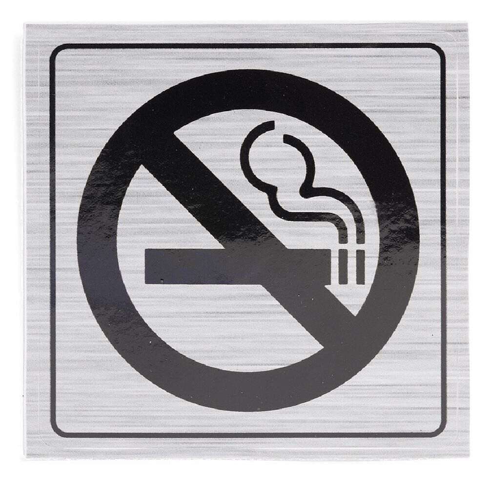Signalétique adhésive "Interdiction de fumer" - 8x8 cm