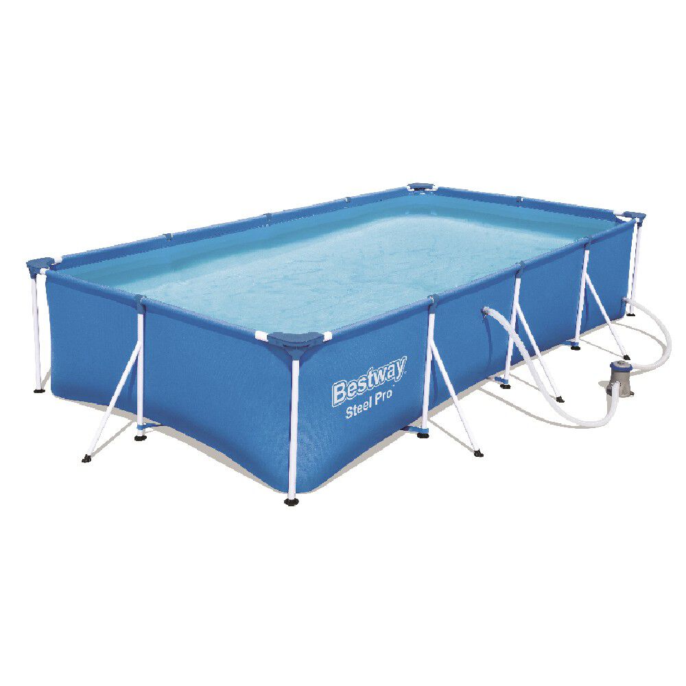 Piscine tubulaire rectangulaire Steel Pro L400 x l211 x H81cm Bestway