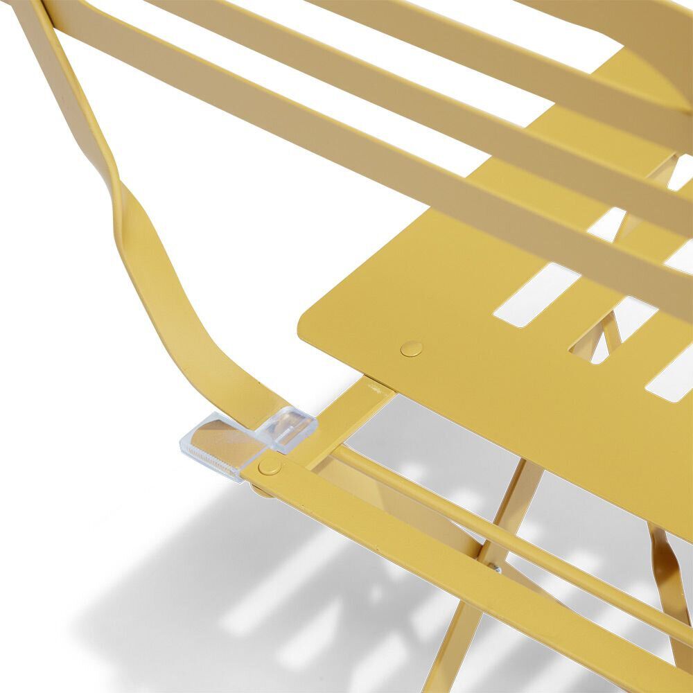 Chaise de jardin Rio pliante métal jaune 41x45xH82cm