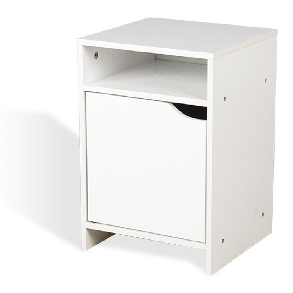 Table de chevet Adam en bois blanc