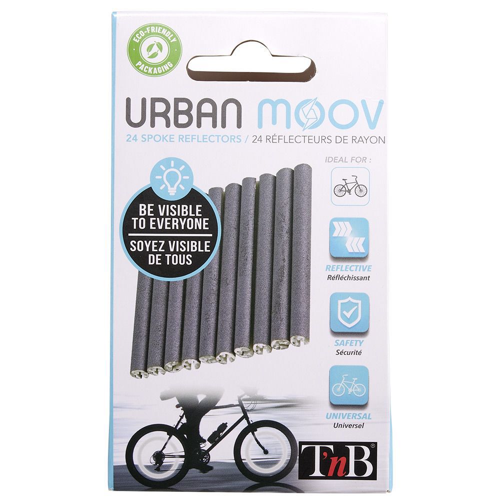 Réflecteur pour rayon de vélo gris URBAN MOOV x24