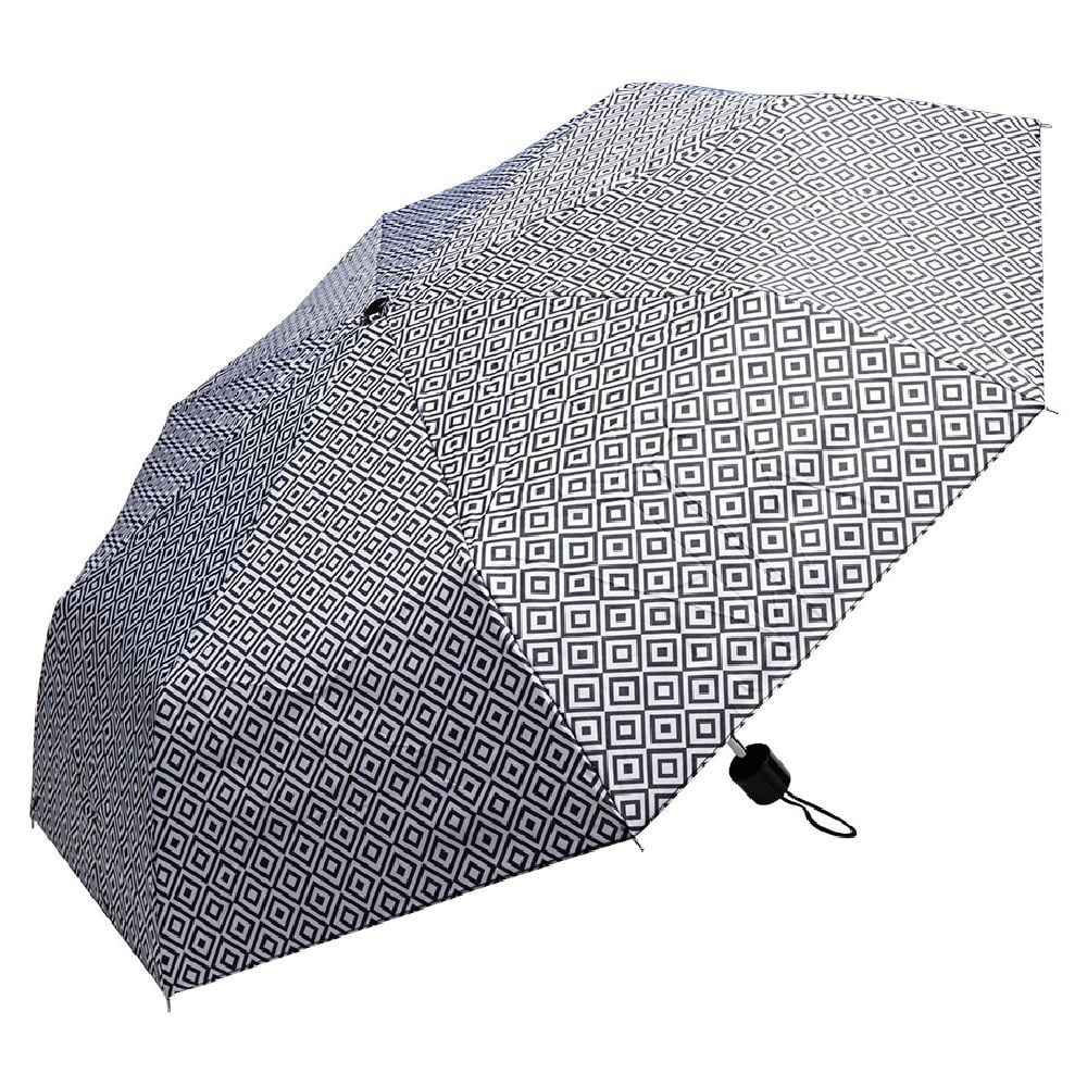 Parapluie manuel à motifs blancs et noirs
