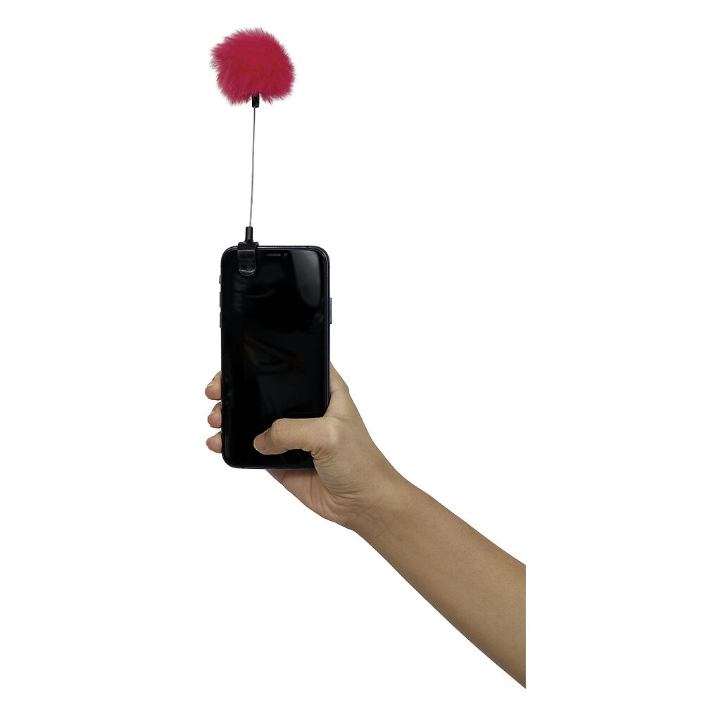 Tige pompon clip selfie pour animaux Ø4xL14cm