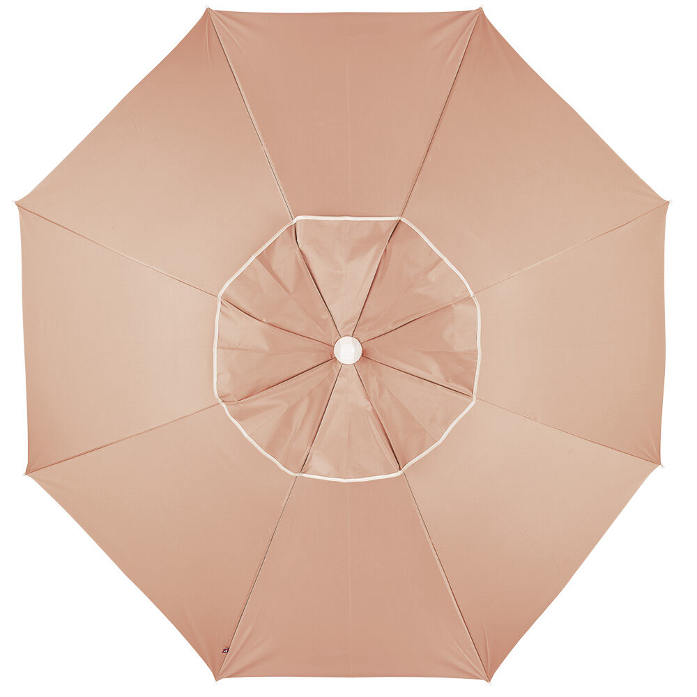 Parasol de plage orange corail UV UPF50+ Ø180xH195cm