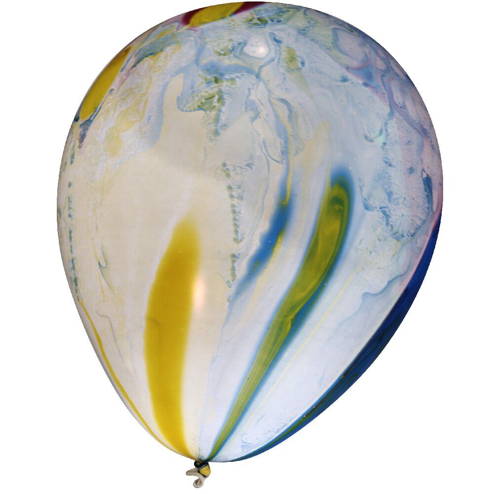 Ballon lumineux LED design marbre multicolore x4